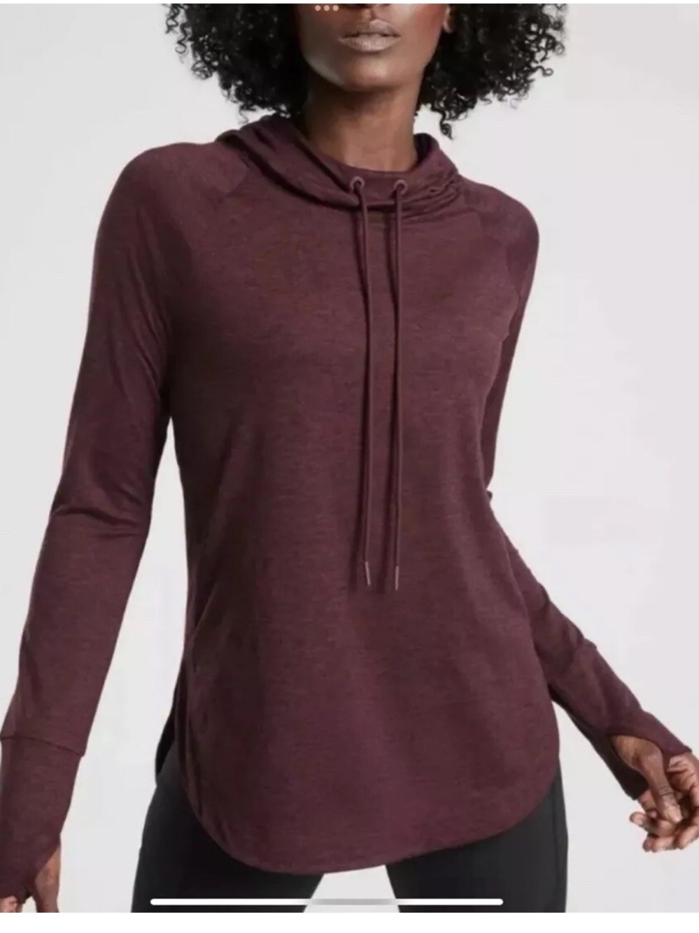 Athleta Uptempo Hoodie Sweatshirt Burgundy Red